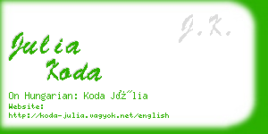 julia koda business card